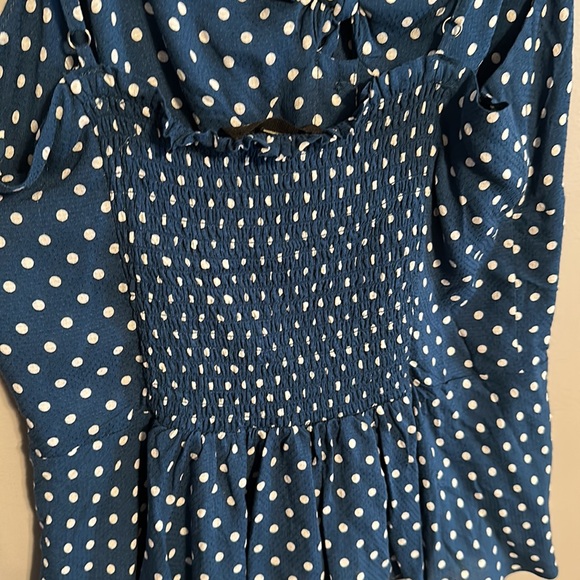 Jessica Simpson size large blue polka dot tank top - Picture 5 of 6